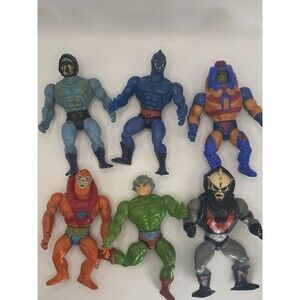 Vintage 1980s Motu 6 Action Figures Lot Skeletor, Hordak, Beast Man, Webstor,